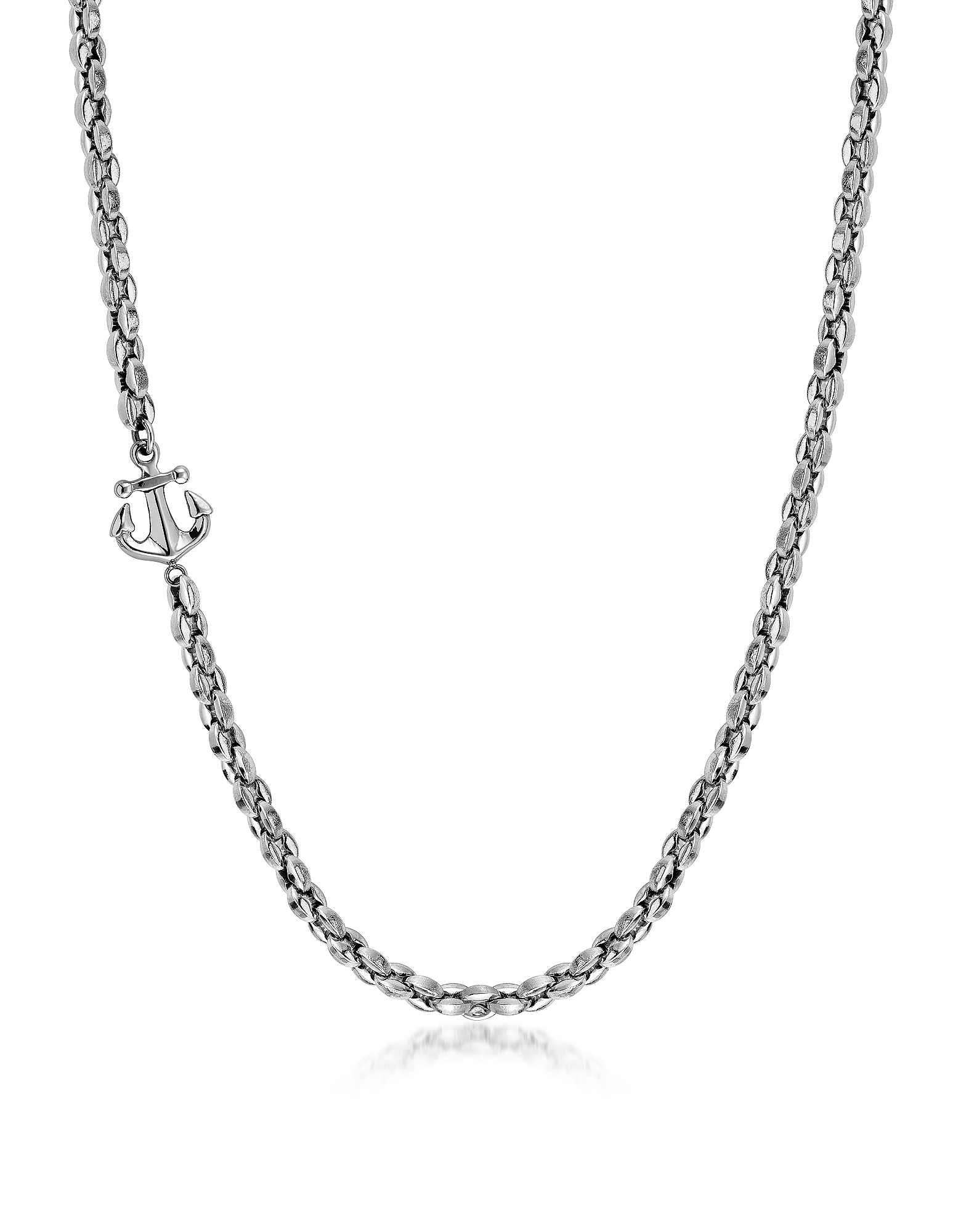 

Stainless Steel Men's Atlante Necklace W/Anchor