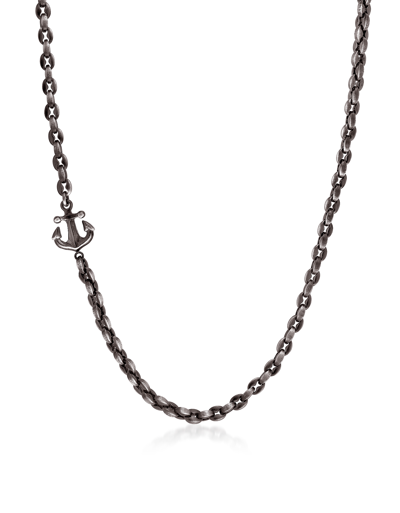 

Black PVD Stainless Steel Men's Anchor Necklace