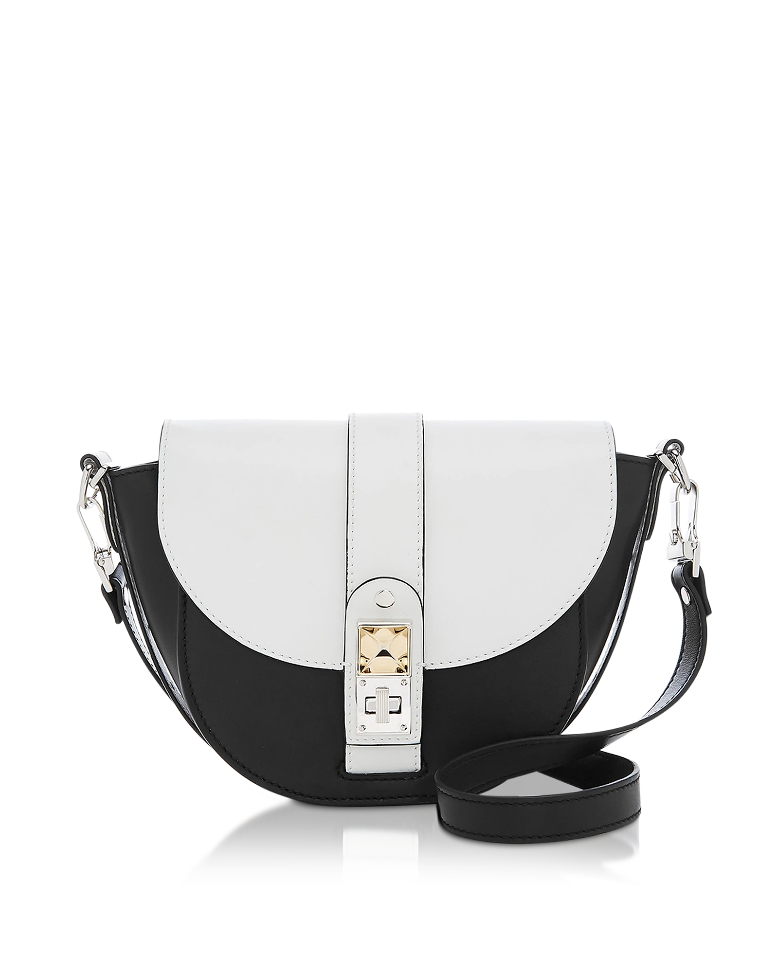 

Optic White/Black Leather PS11 Small Saddle Bag