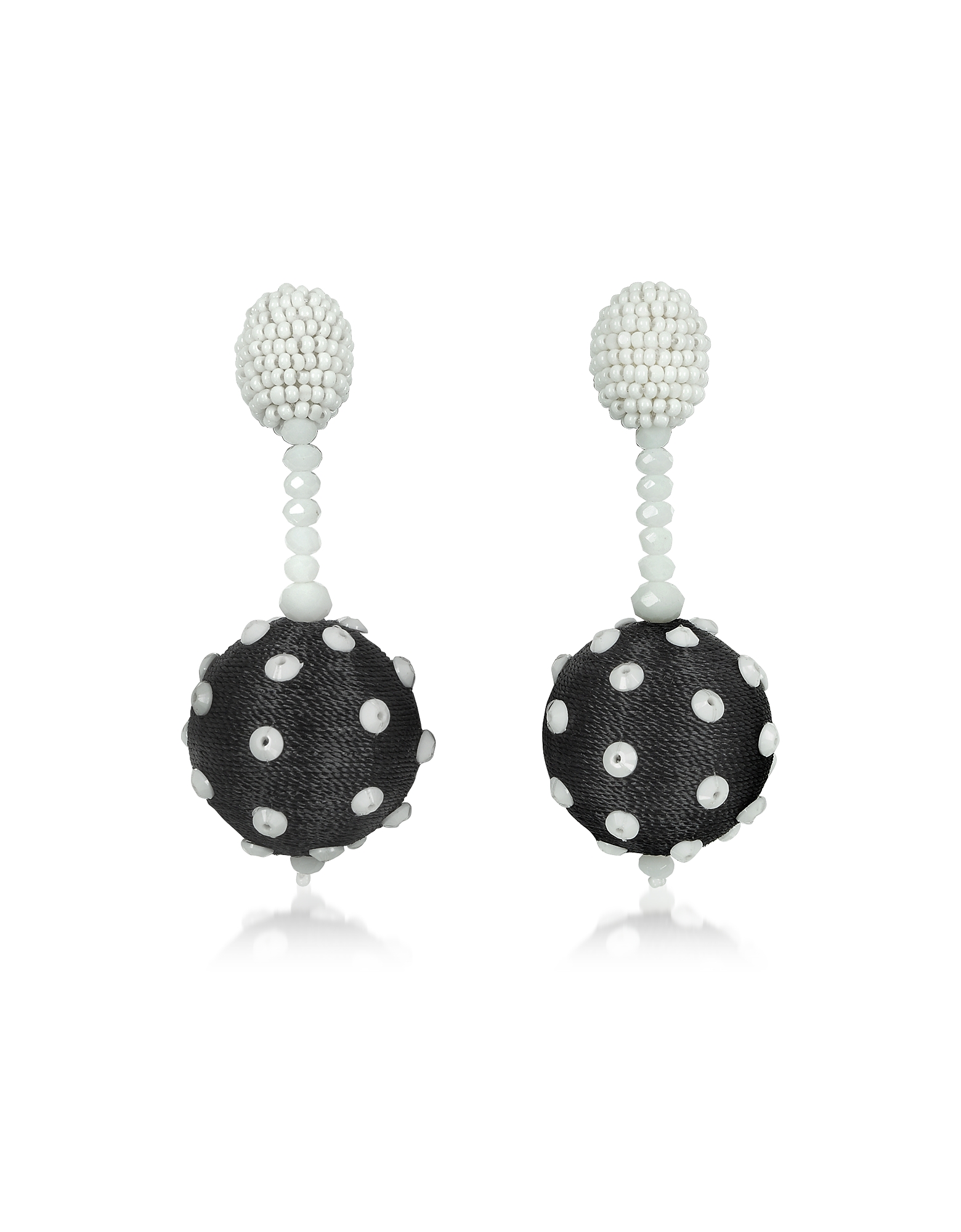 

Polka Dot Sequin Single Ball Clip-On Earrings