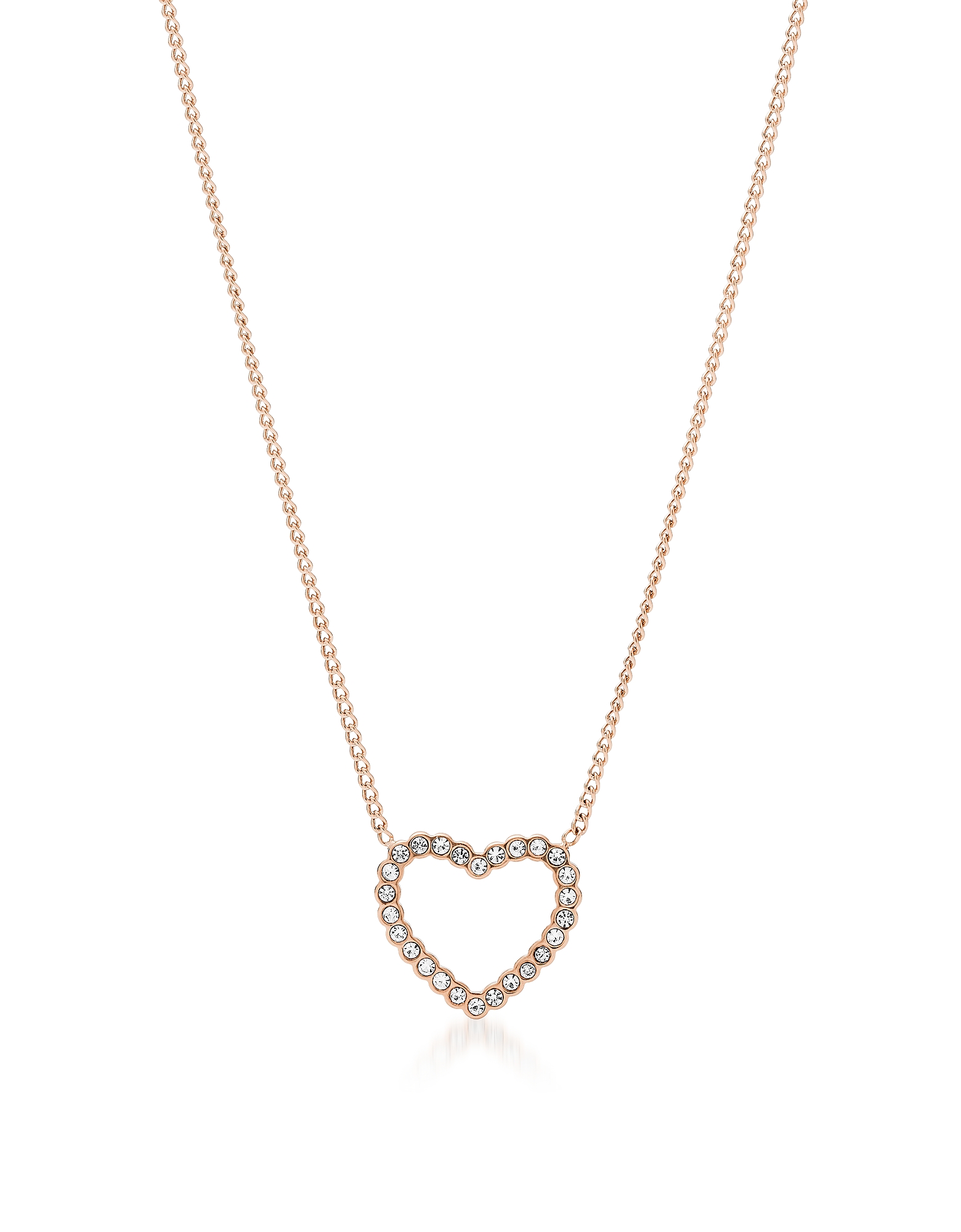 

Glitz Rose Gold Tone Heart Necklace