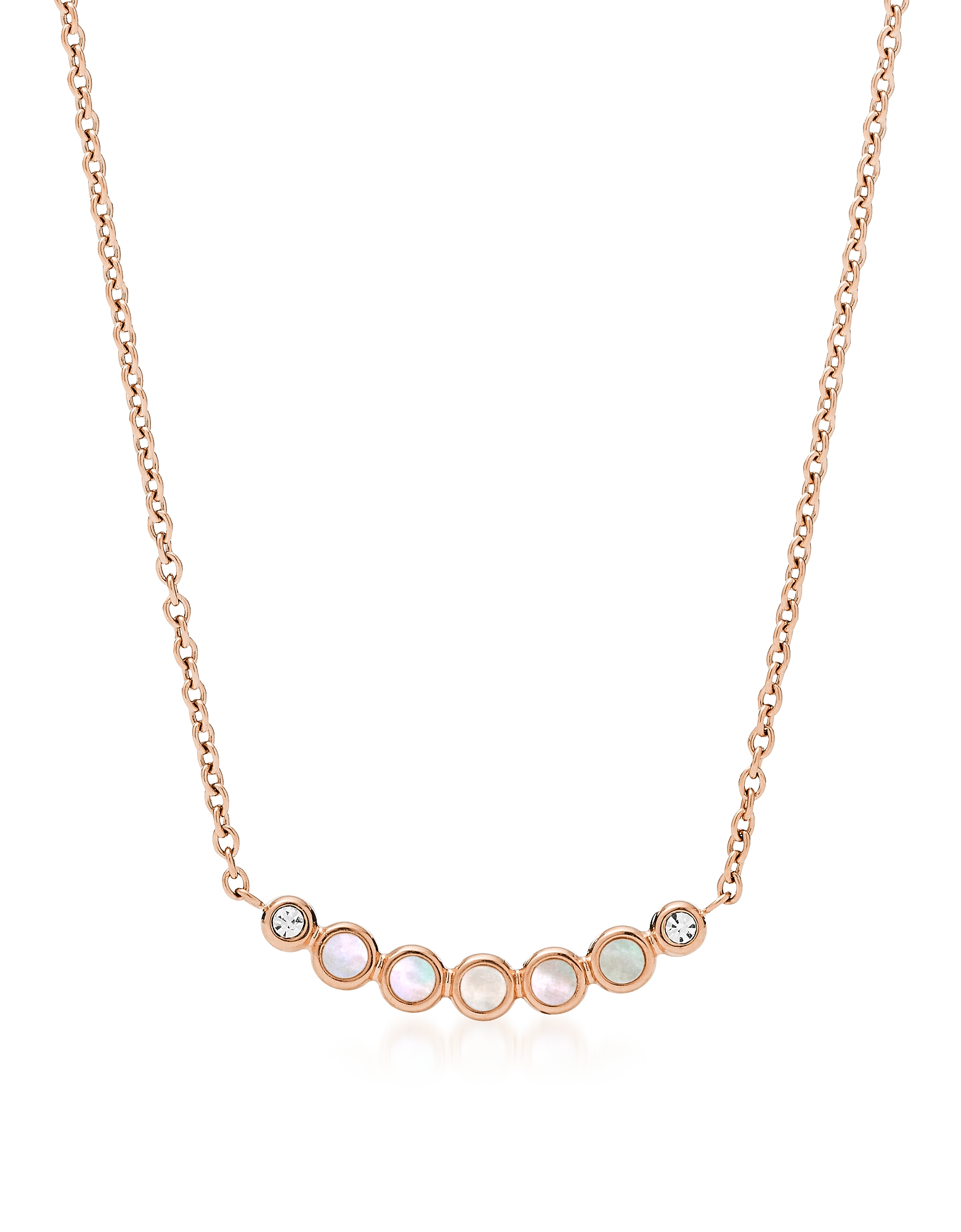 

Mother of Pearl Rose Gold Tone Necklace