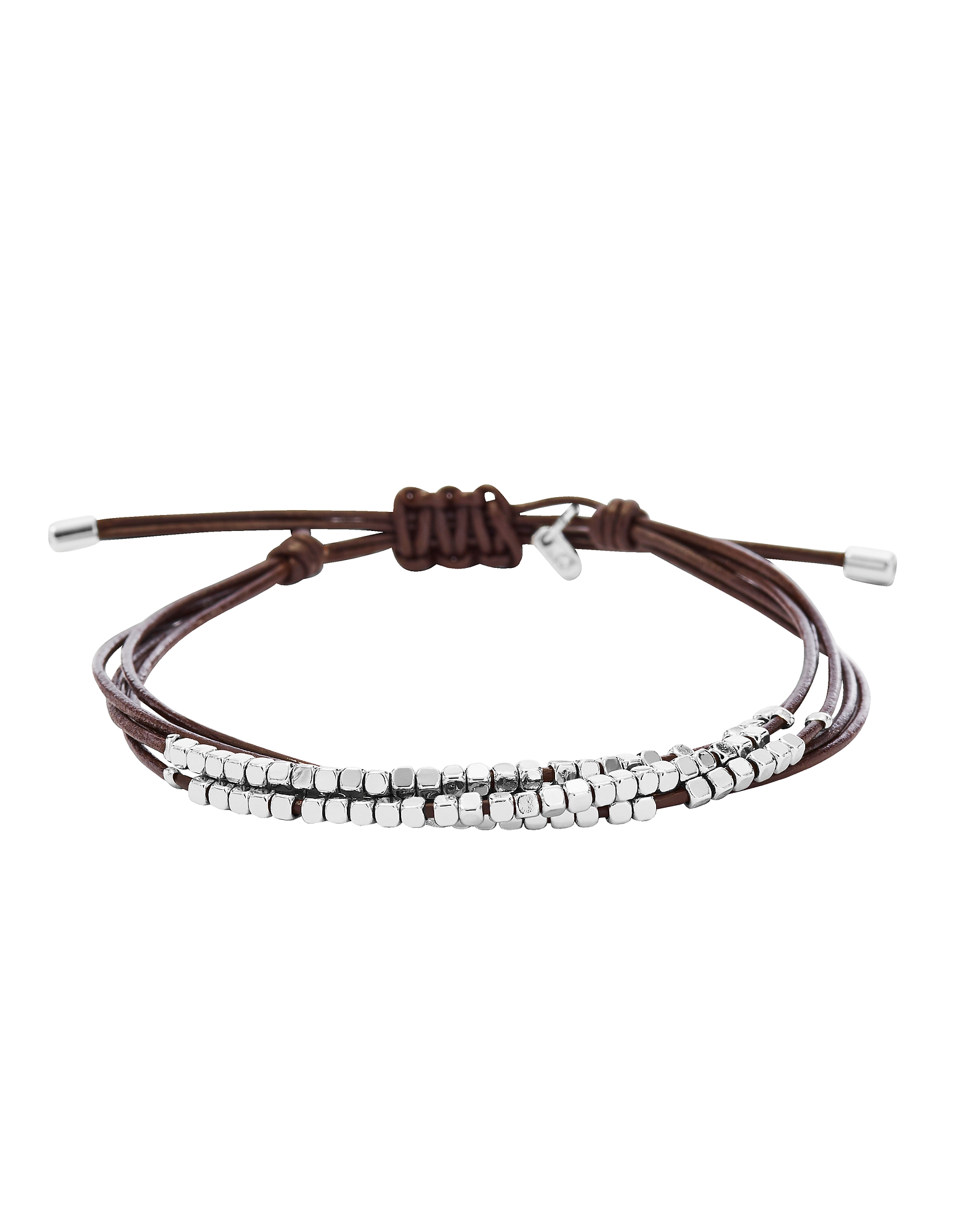 

Silver Tone Dainty Rondel Slider Women's Bracelet