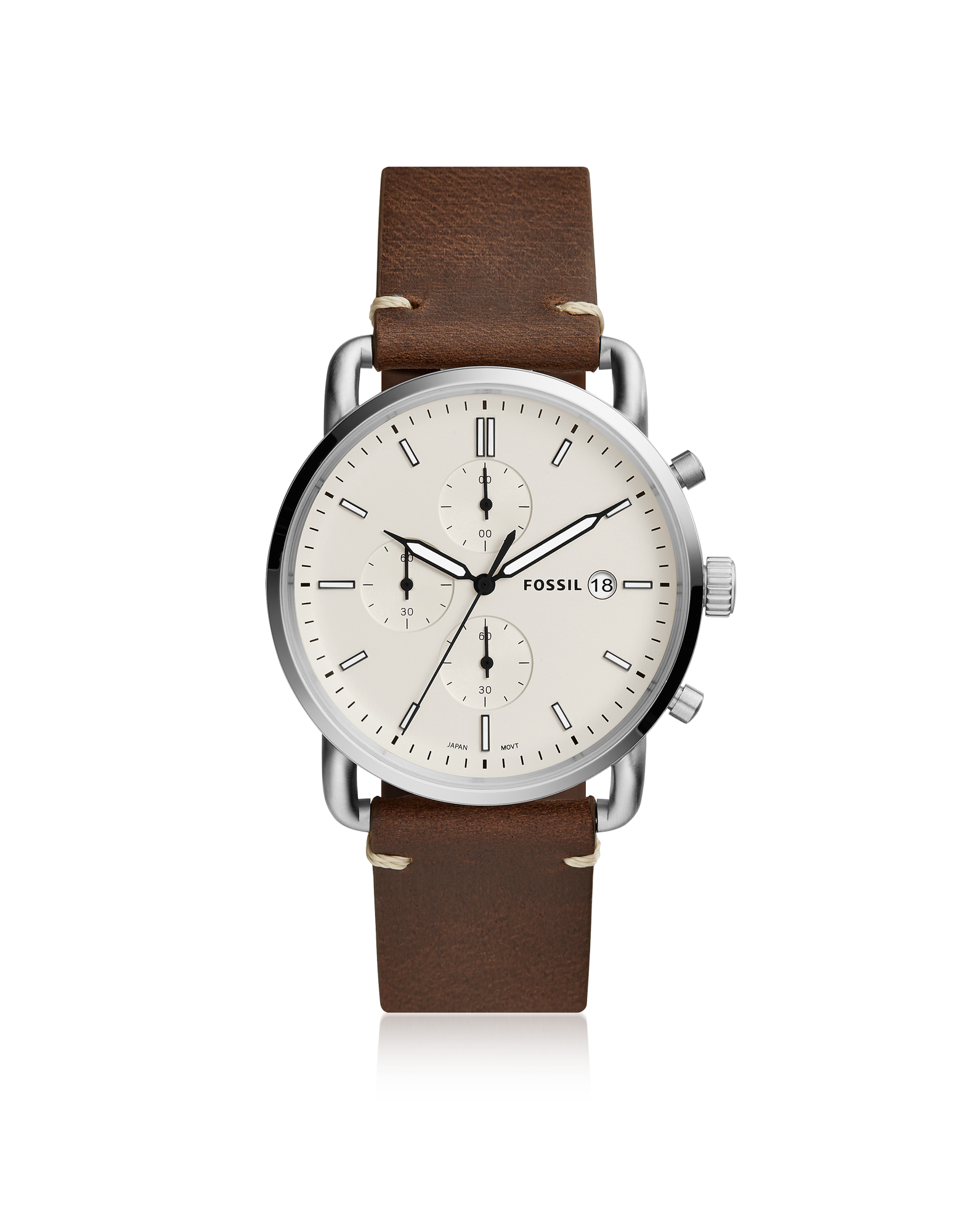 

The Commuter Chronograph Brown Leather and Cream Dial Men's Watch