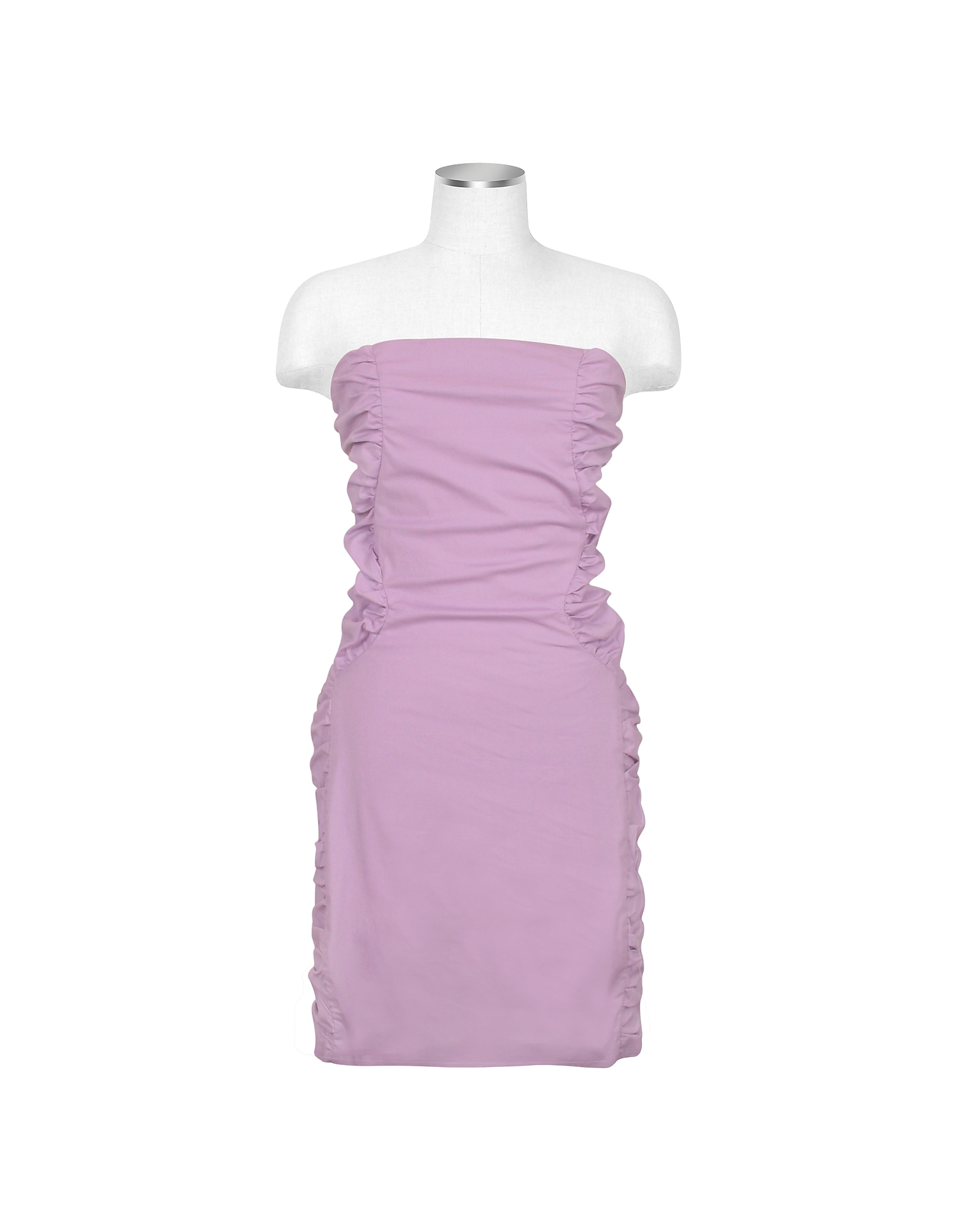 

Lavender Cut-out Back Strapless Mini Cotton Dress