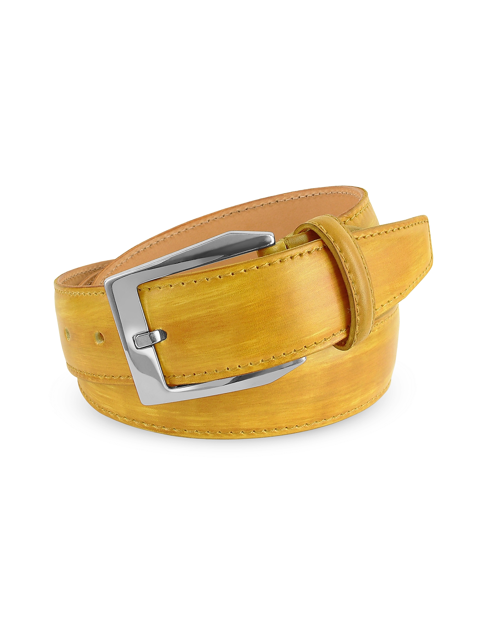

Men's Yellow Hand Painted Italian Leather Belt