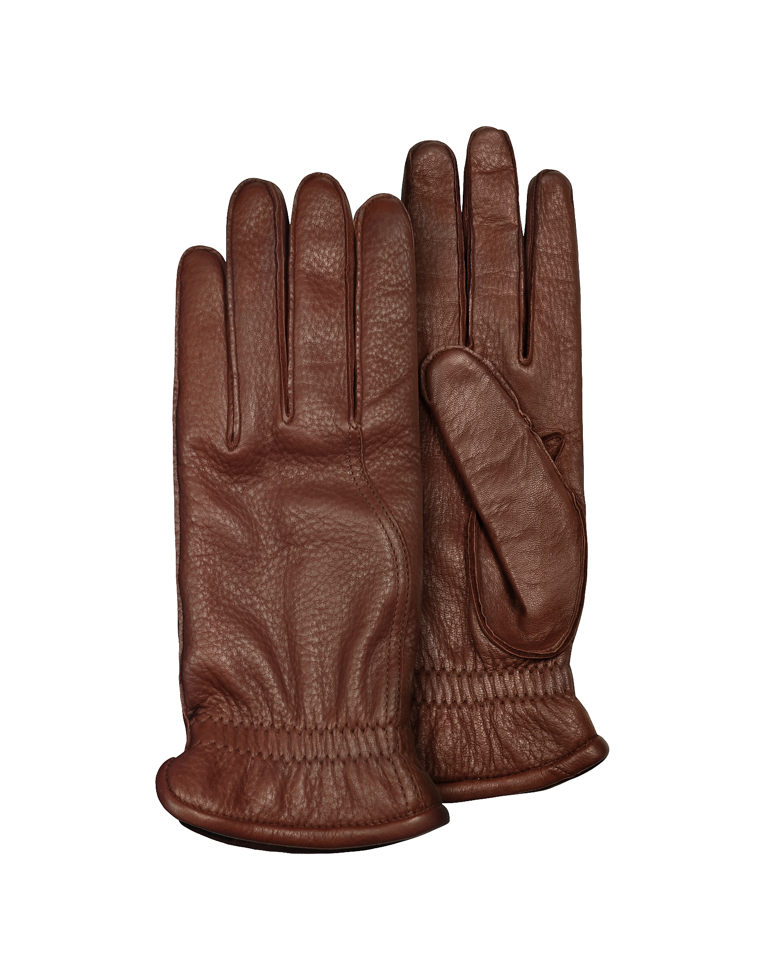 

Men's Brown Deerskin Leather Gloves w/ Cashmere Lining