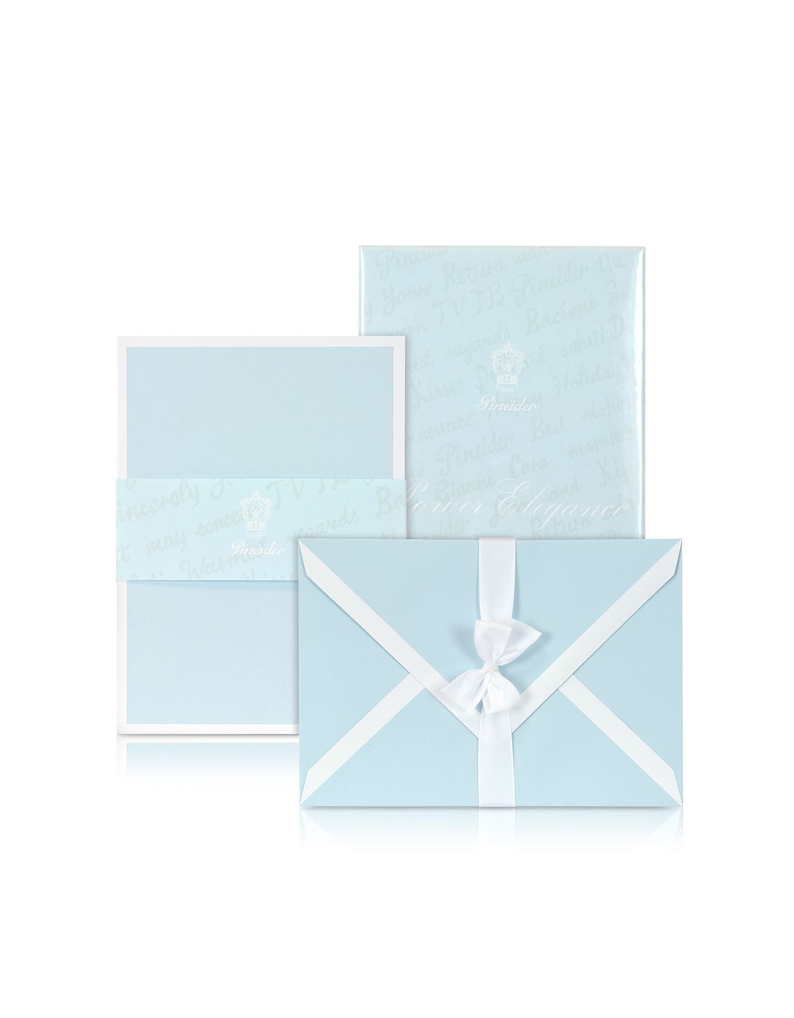 

Power Elegance - 25 Sky Blue Cards with White Border