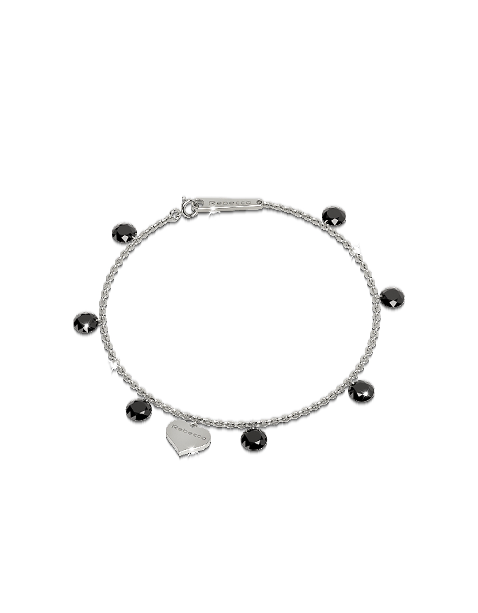 

Lucciole Sterling Silver Bracelet w/Black Crystals