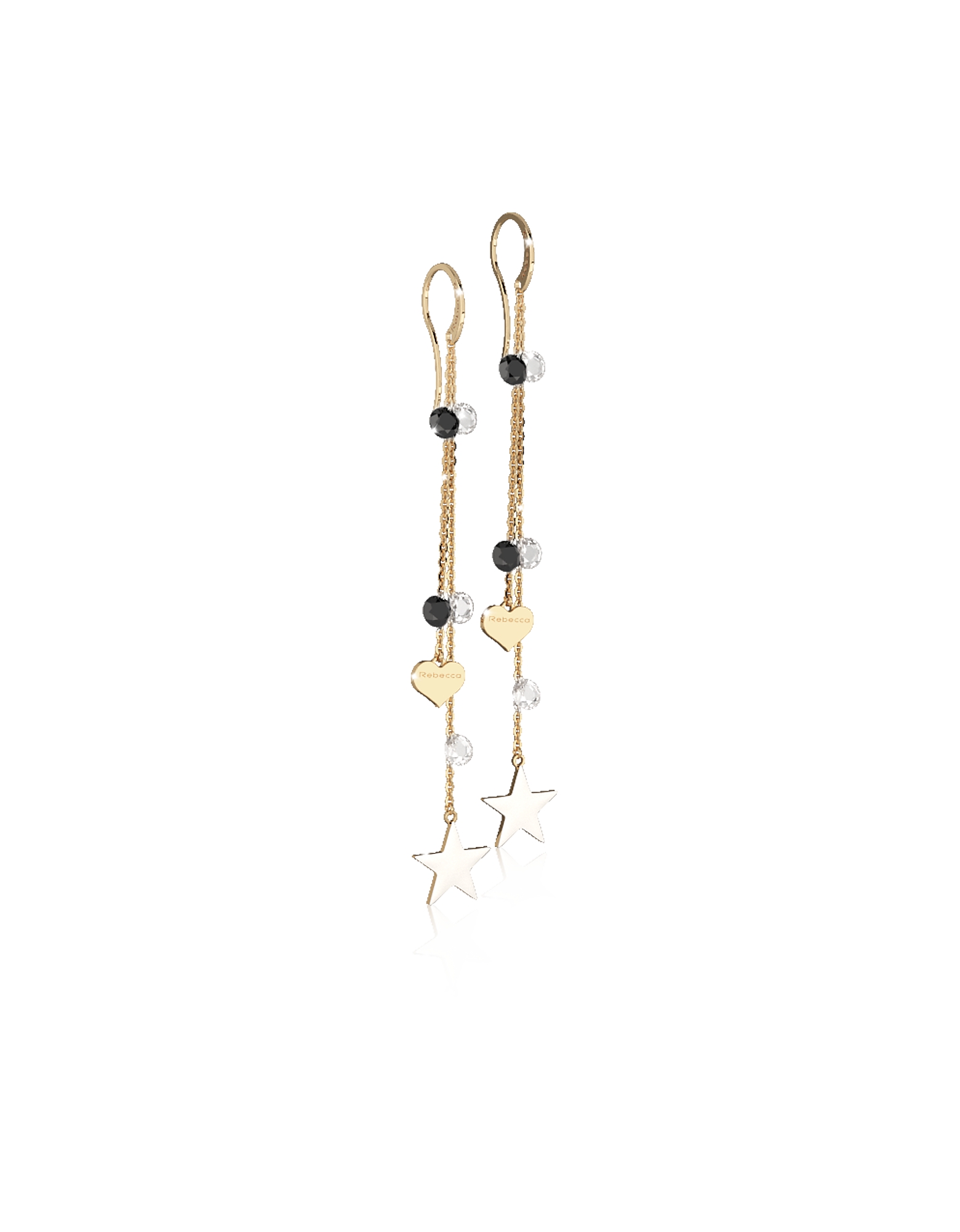

Lucciole - Позолоченные Серьги из Стерлингового Серебра с Кристаллами, Золотистый