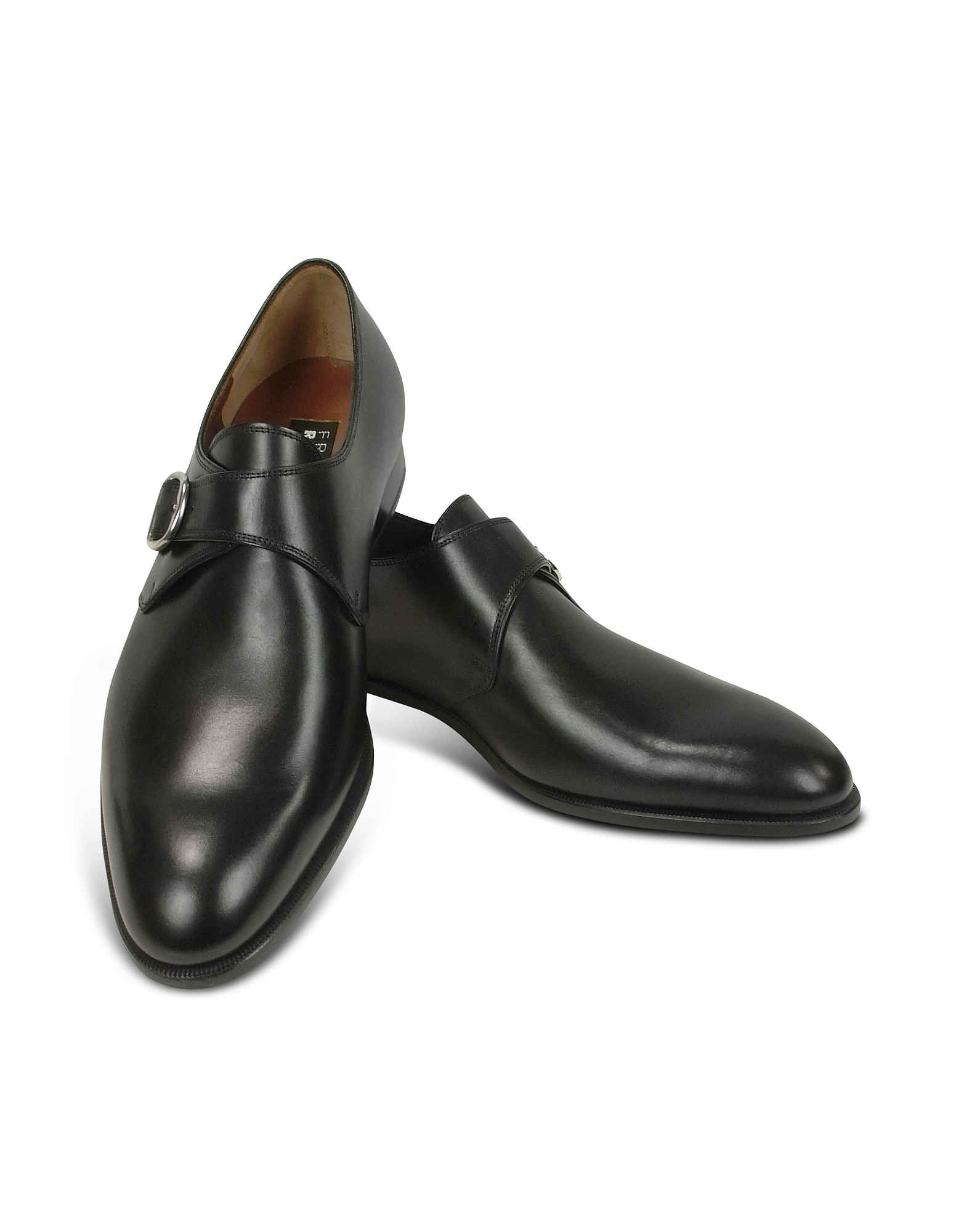 

Black Calf Leather Monk Strap Shoes