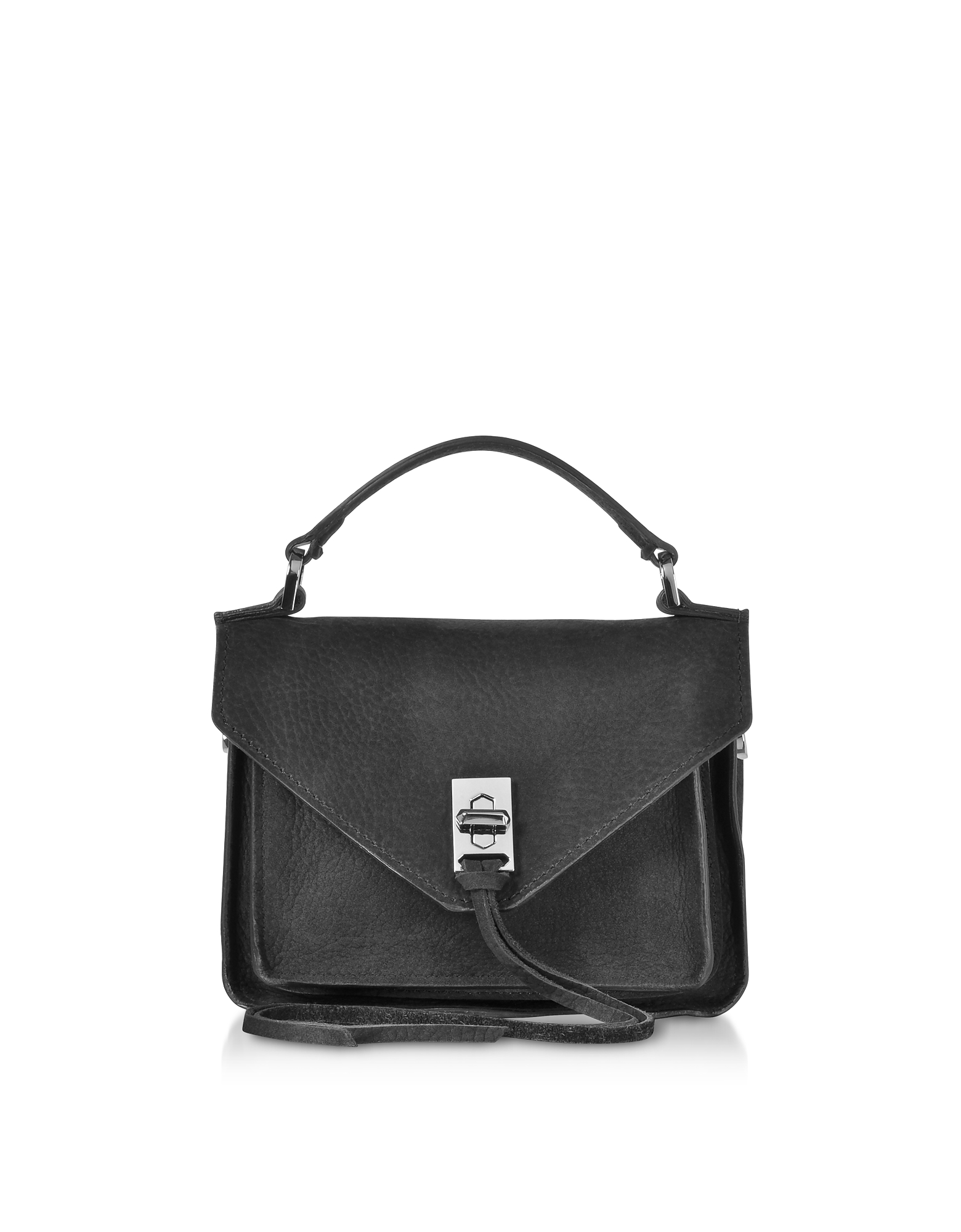 

Black Nubuck Leather Mini Darren Messenger Bag