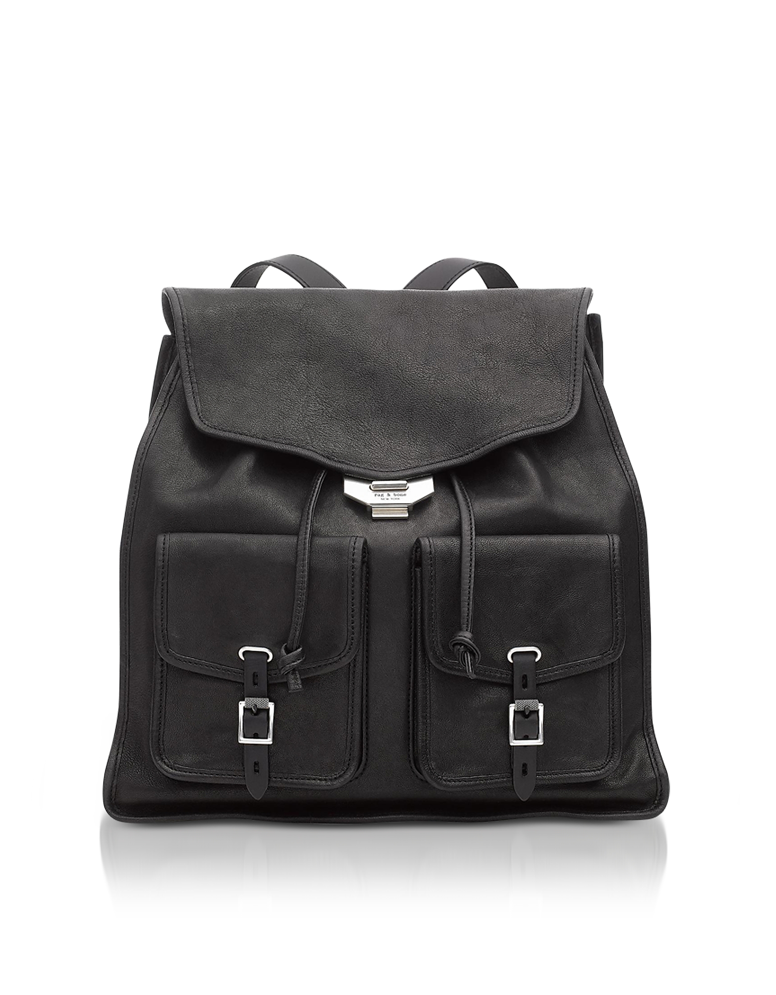 

Black Leather Field Backpack