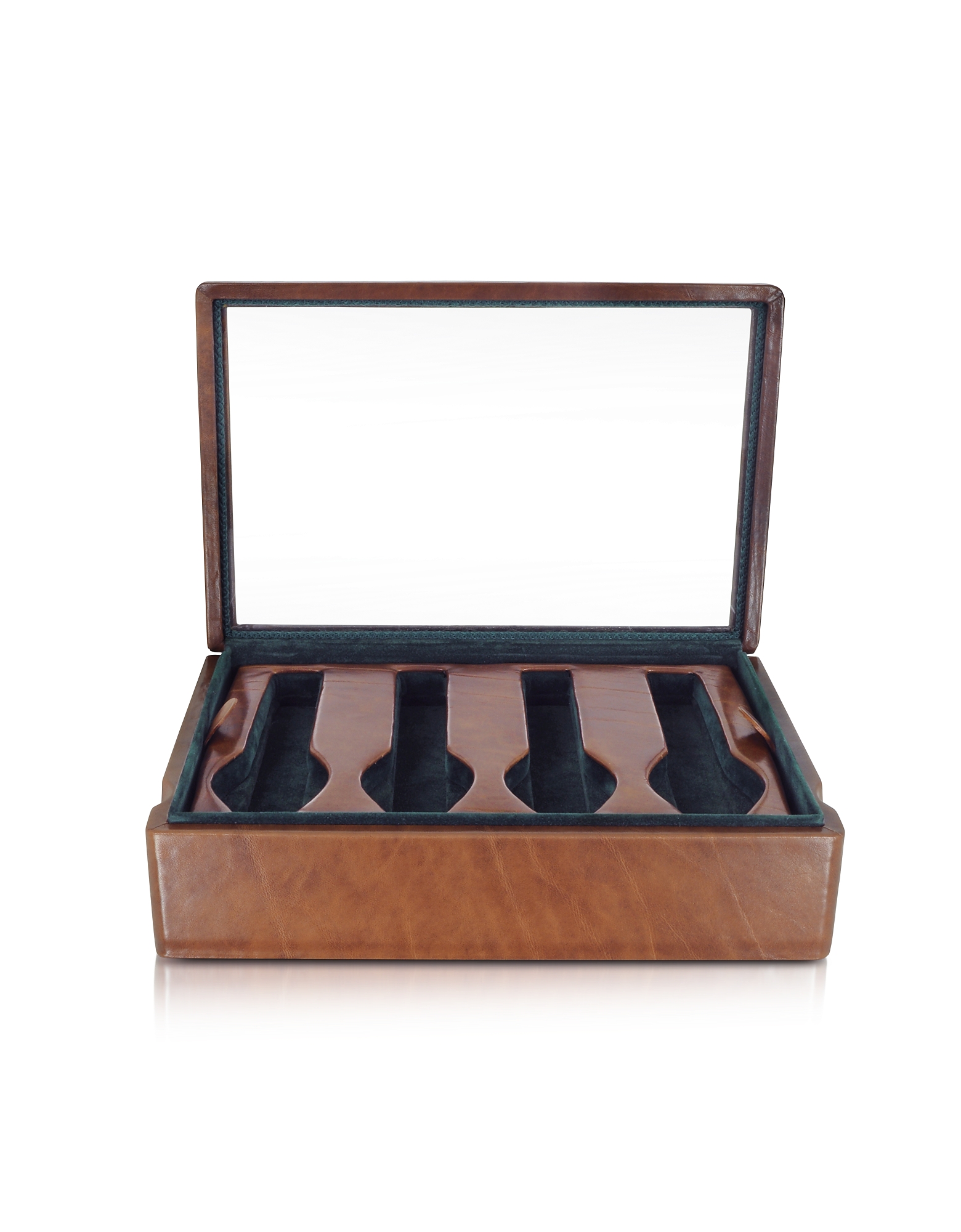 

Brown Leather Eight-Watch Box