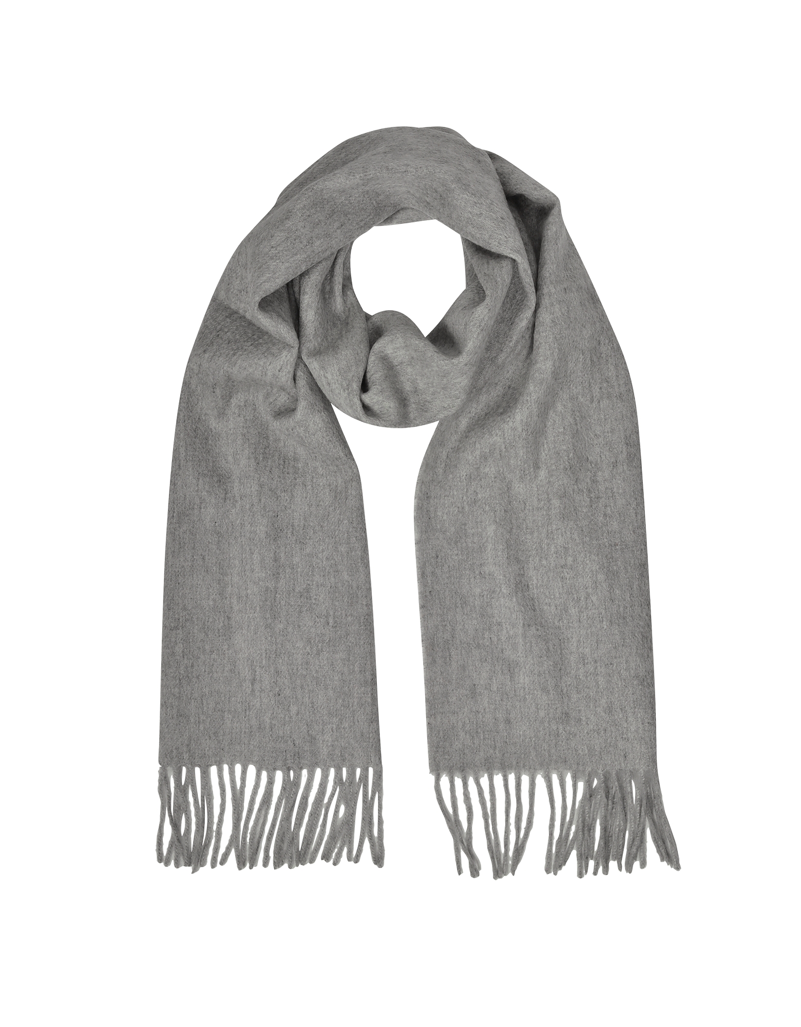 

Cashmere and Wool Taupe Fringed Long Scarf