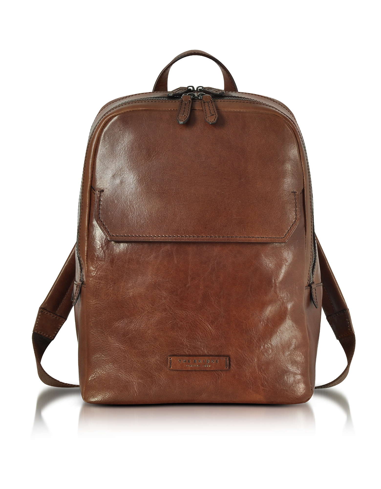 

Marrone Leather Men's Backpack, Brown