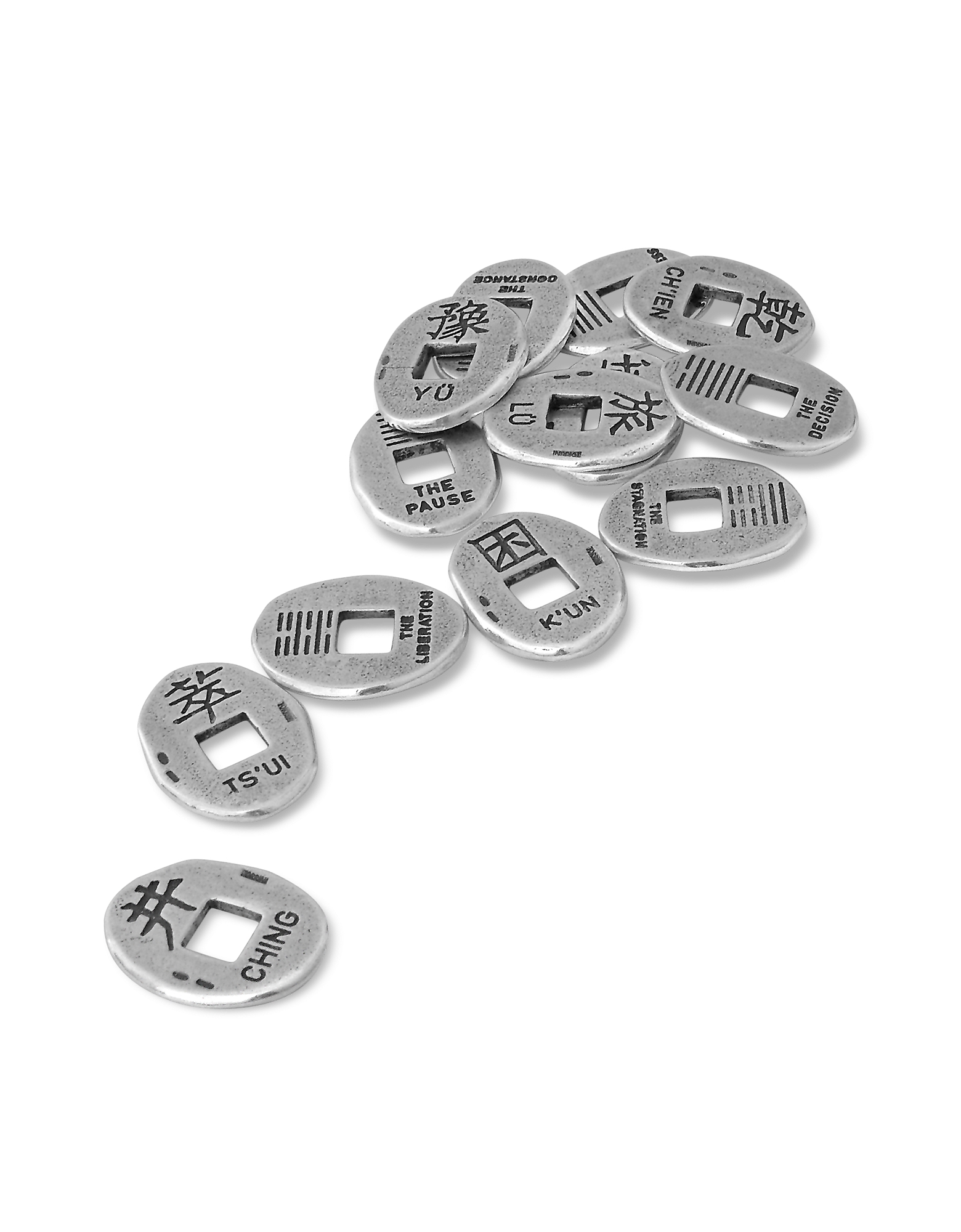 

I Ching Sterling Silver Coins - Set of 13