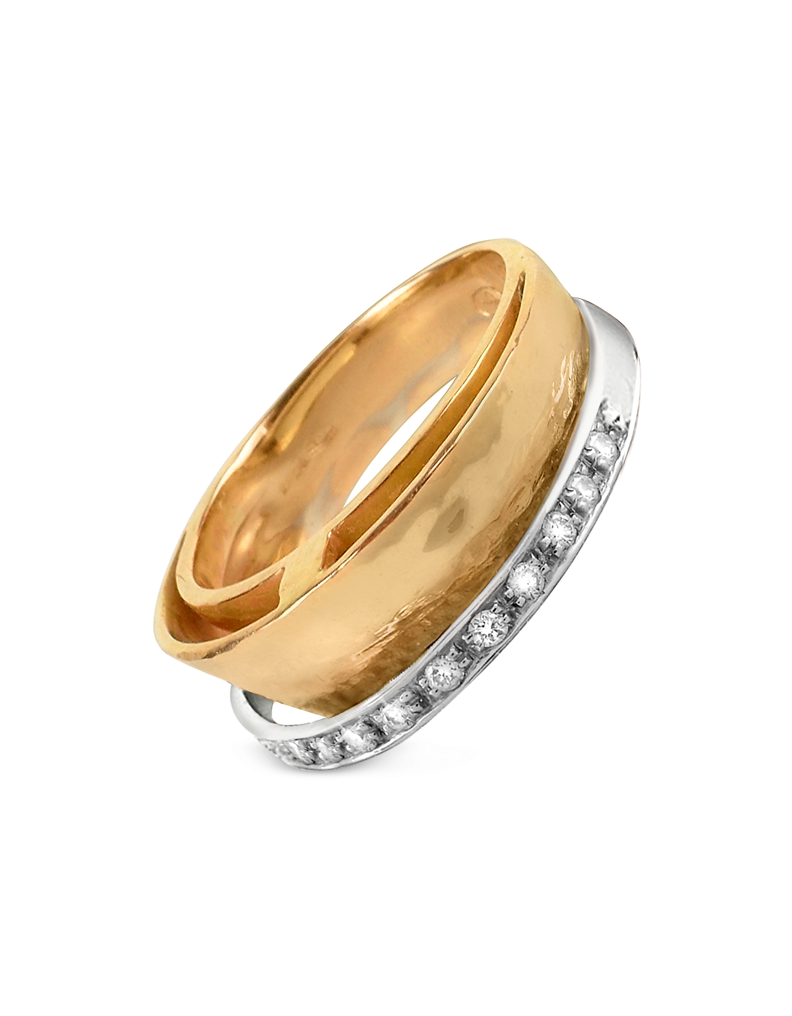 

Tama - Diamond Channel 18K Yellow Gold Band Ring