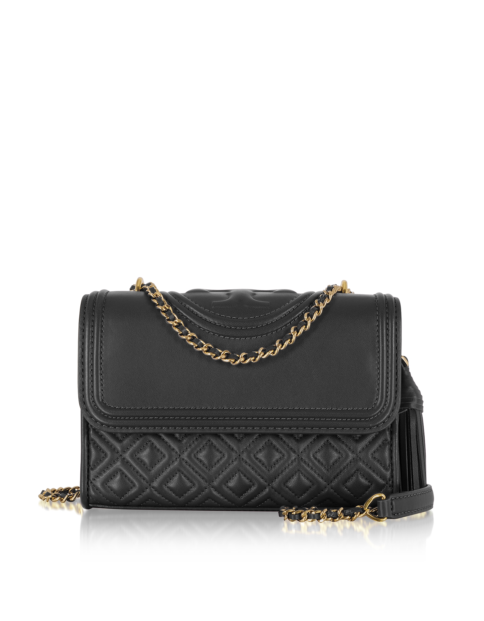 TORY BURCH Small Fleming Quilted Lambskin Leather Convertible Shoulder ...