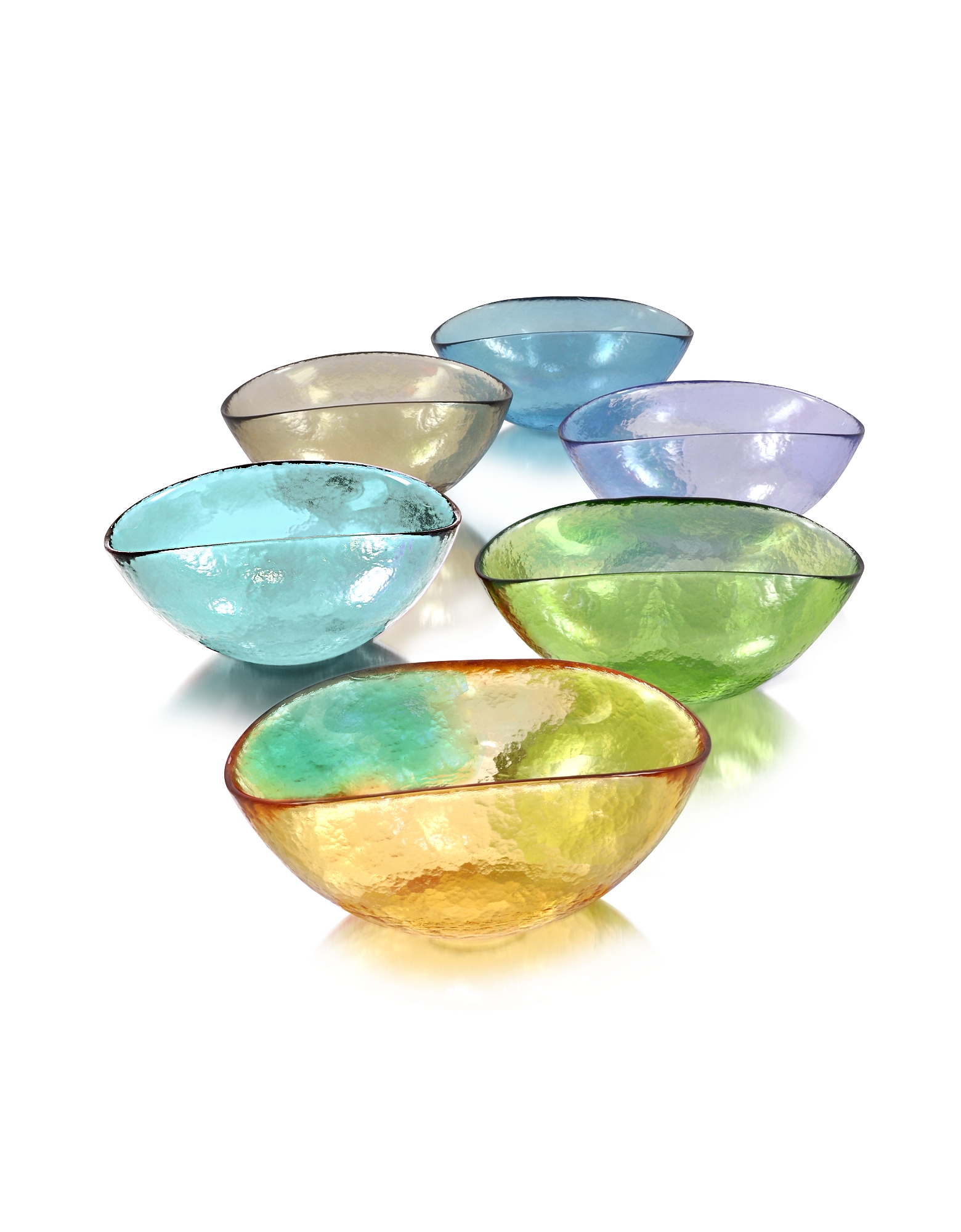 

Happy Fruit - 6 Colored Murano Glass Bowls, Multicolor