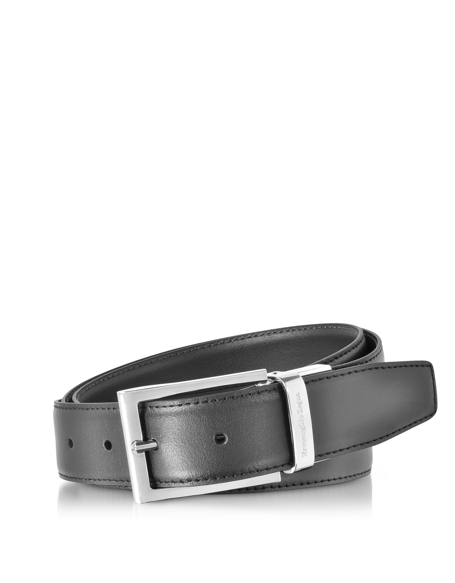 

Black/Dark Brown Smooth Leather Reversible and Adjustable Belt