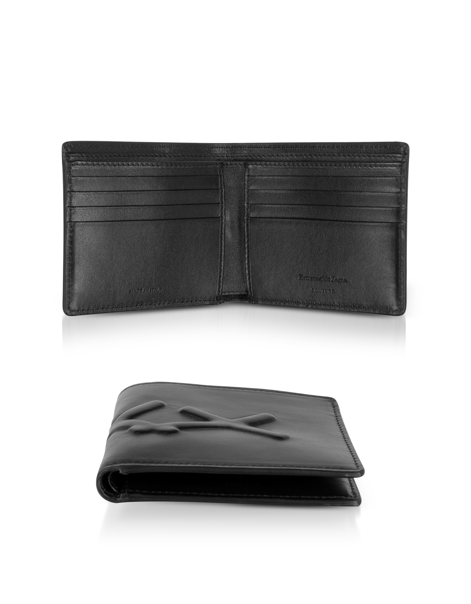 

Black XXX Embossed Leather Billfold Wallet