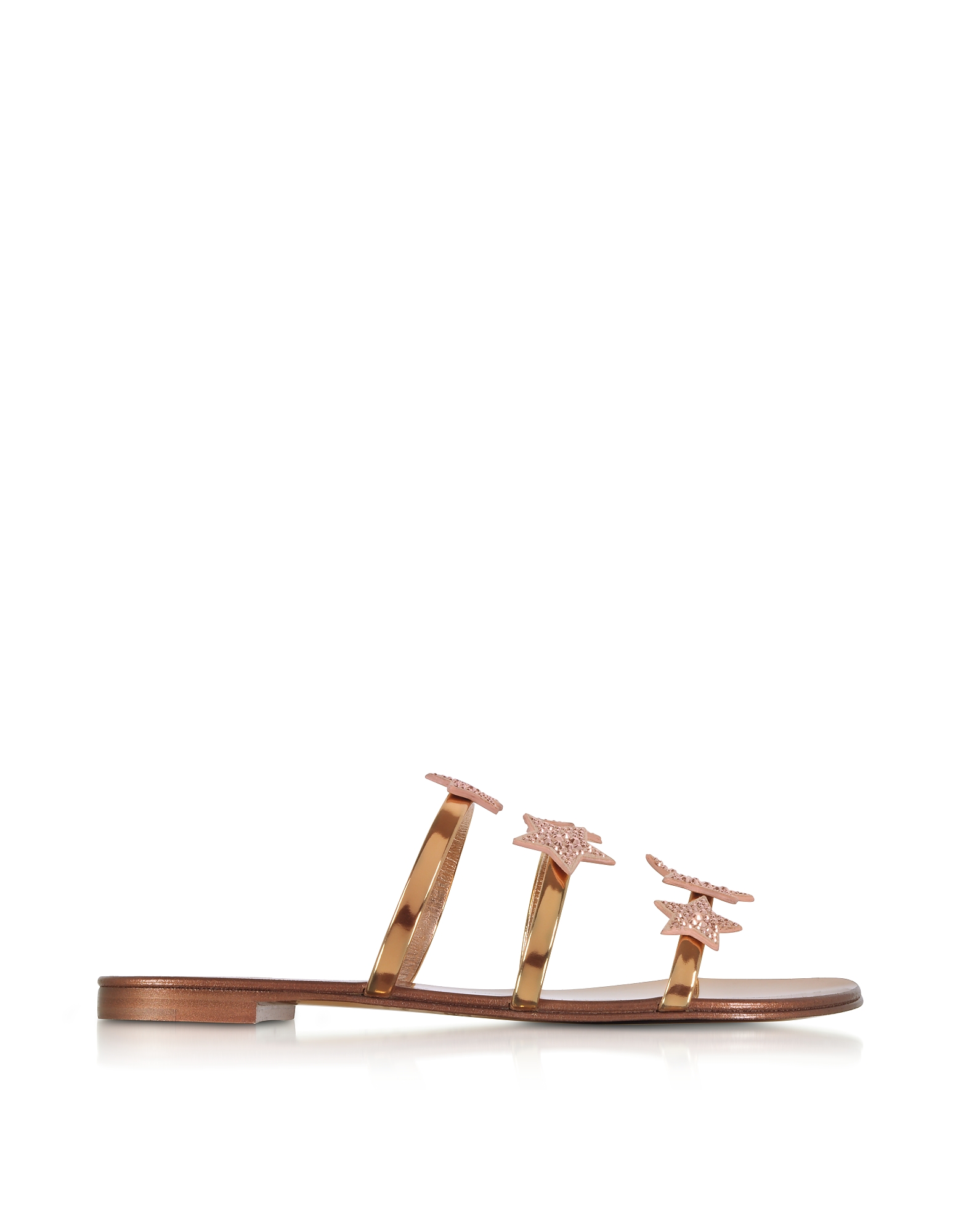 

Anya Star Laminated leather Flat Slide Sandals